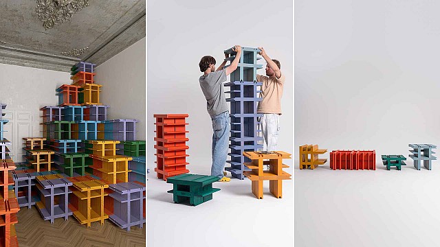 SKNYPL configures modular furniture units for shifting residential morphologies