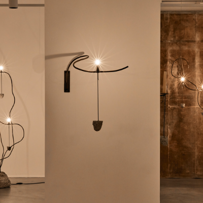 JAMESPLUMB's sculptural lighting designs grow 'Copper Roots' at Gallery FUMI