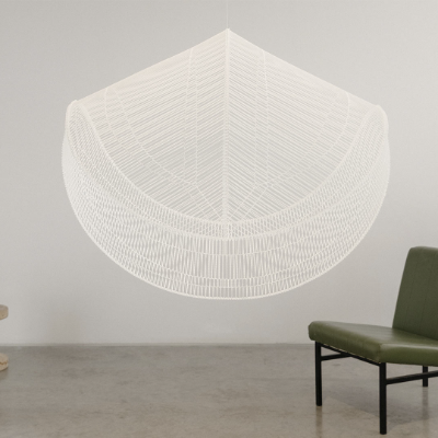 'LightMass^' by Raw-Edges Studio is crafted from a continuous digital weave