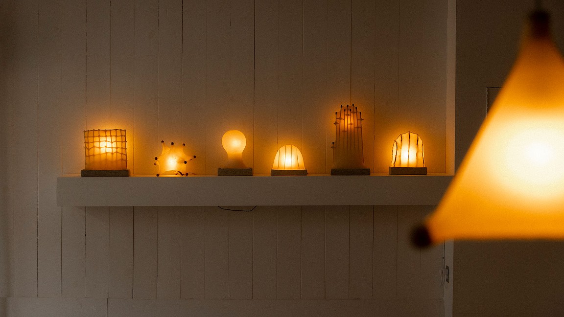 James Cherry materially unites nature and urbanity in 'FROM POLLEN' lamps