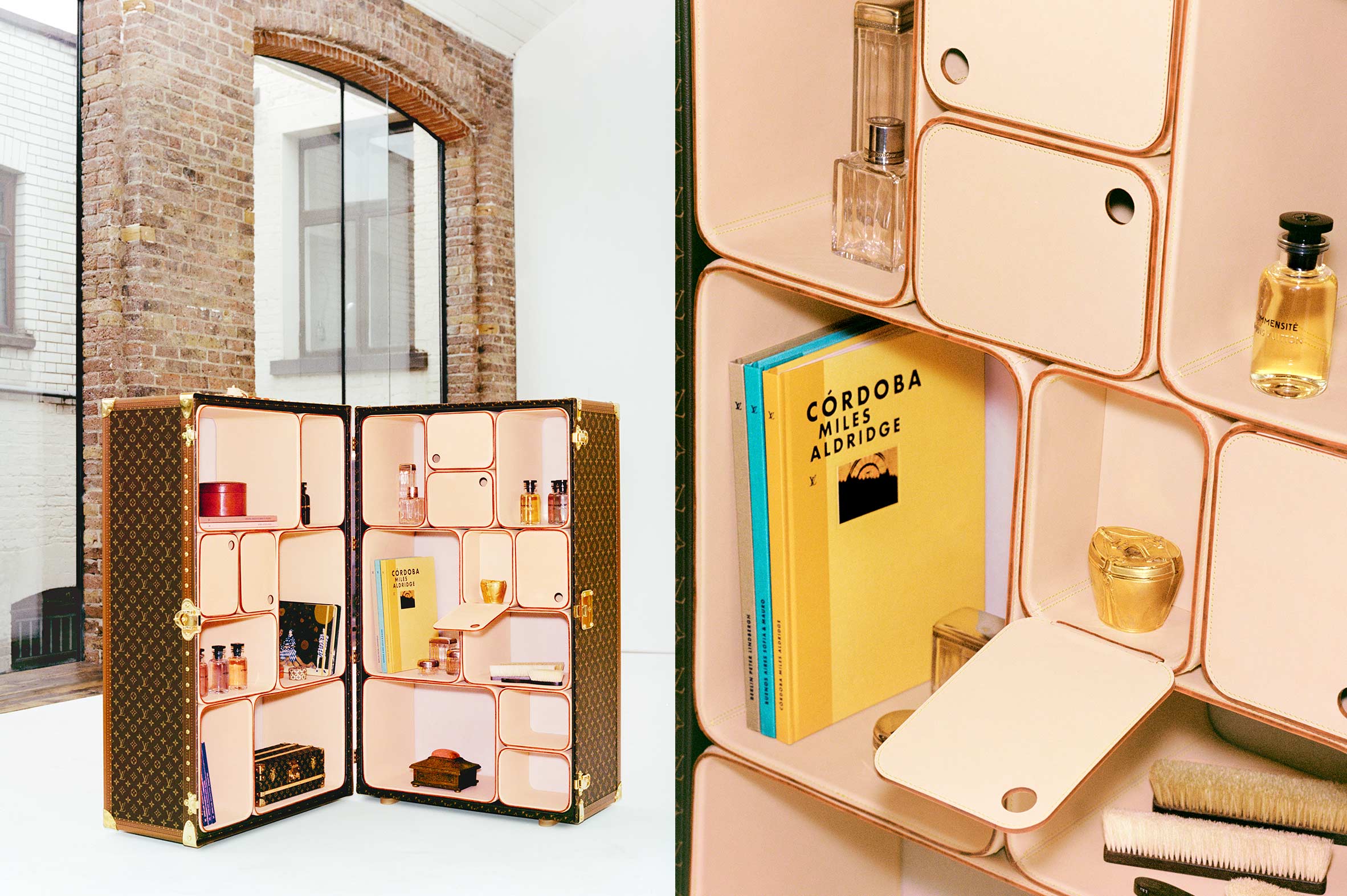 Marc Newson turns Louis Vuitton's iconic trunk into a modular 'cabinet de  curiosités' maintaining its heritage details on the outside - Global Design  News